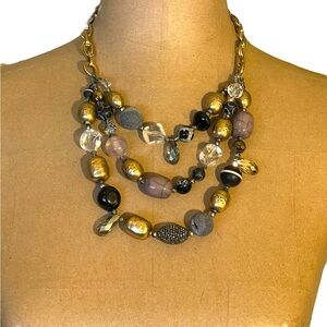 🤑🤑🤑 5 FOR $35 🤑🤑🤑 Chico’s 3-Strand Beaded Necklace Multi Colored